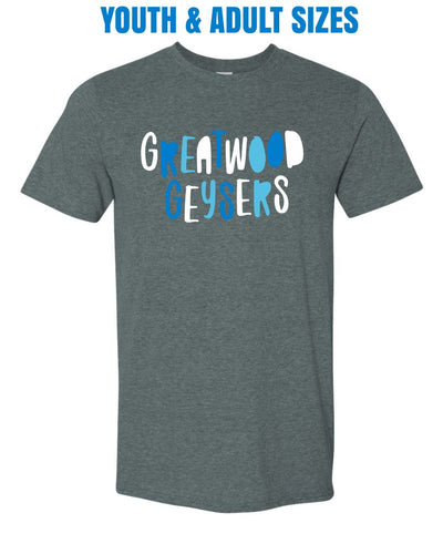 2025 GREATWOOD GEYSERS - HEATHER GREY SOFTSTYLE TEE