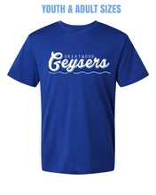 Load image into Gallery viewer, 2025 GREATWOOD GEYSERS - ROYAL BLUE PERFORMANCE TEE