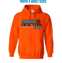 Load image into Gallery viewer, 2025 PECAN GROVE PIRANHAS - ORANGE HOODIE