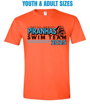 Load image into Gallery viewer, 2025 PECAN GROVE PIRANHAS - ORANGE T-SHIRT
