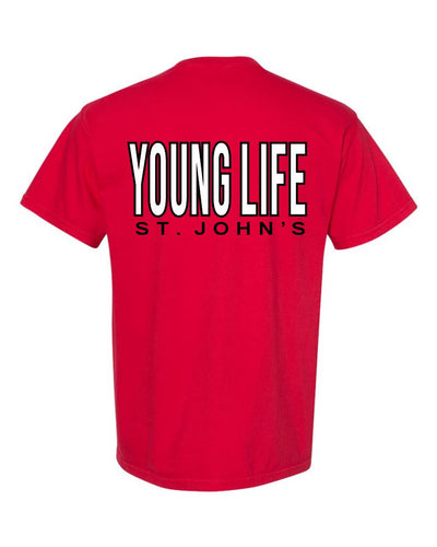 2025 ST. JOHN'S YOUNG LIFE - RED T-SHIRT
