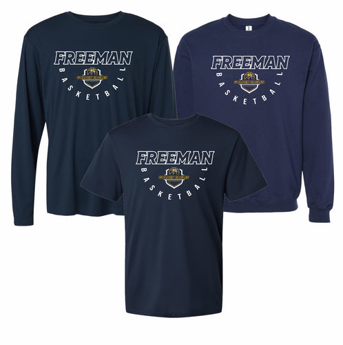 2025 Freeman Basketball - Navy Basketball Crest