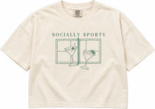 Load image into Gallery viewer, Socially Sporty T-Shirt -  Ivory - 2 Styles