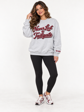 Load image into Gallery viewer, Never Lost a Tailgate Sweatshirt with Custom Name- Maroon