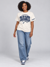 Load image into Gallery viewer, Tailgate Season T-Shirt with Custom Team - Navy &amp; Silver, 2 Styles