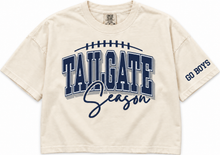 Load image into Gallery viewer, Tailgate Season T-Shirt with Custom Team - Navy &amp; Silver, 2 Styles