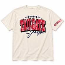 Load image into Gallery viewer, Tailgate Season T-Shirt with Custom Team - Red, 2 Shirt Styles